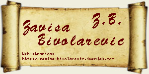Zaviša Bivolarević vizit kartica